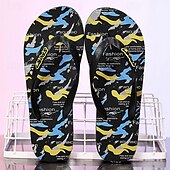 cheap Vacation Sandals-Men&#039;s Camouflage Flip-Flops with Durable Rubber Sole - Perfect for Outdoor and Beach Activities