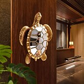 tanie rzeźby ścienne-lustrzana mozaika z żywicy, dekoracja ścienna w kształcie żółwia – kreatywna, inspirowana zwierzętami, wisząca dekoracja do domu, na imprezę lub do akwarium – wyjątkowy prezent dla miłośników żółwi