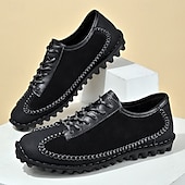 economico Sneakers da uomo-scarpe casual da uomo con lacci fatte a mano color bordeaux e grigio – scarpe da passeggio in pelle vintage
