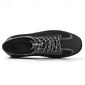 economico Sneakers da uomo-scarpe casual da uomo con lacci fatte a mano color bordeaux e grigio – scarpe da passeggio in pelle vintage