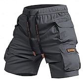preiswerte Klassiker-Herren Cargo-Shorts Camping-Shorts Shorts mit Camouflage-Muster Wander-Shorts Elastischer Bund Gerader Schnitt 6 Taschen Einfach Tarnung Feuchtigkeitsableitend tragbar Knielang Outdoor Lässig Täglich