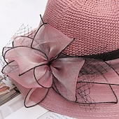 preiswerte Partyhut-Kopfstück Organza Hochzeit Abendgesellschaft Elegant Hochzeit Mit Tüll Kopfschmuck Kopfbedeckung