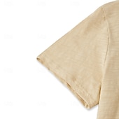 preiswerte Lässiges Henley-T-Shirt-Herren T Shirt Henley Shirt T-Shirt Glatt Henley Strasse Urlaub Kurze Ärmel Taste Bekleidung Designer Basic Moderne zeitgenössische