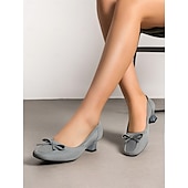levne Block Heels-dámské lodičky z úpletu na nízkém podpatku – prodyšné lehké pohodlné boty do kanceláře, do práce i na běžné nošení