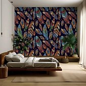 billige boho billedvev-Skogsdyr hengevev veggkunst stor vev mural dekor fotografi bakteppe teppe gardin hjemme soverom stue dekorasjon rev hjort