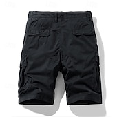 economico Classico-Per uomo Pantaloncini cargo Shorts Pantaloncini Estivi Coulisse Elastico in vita Multi-tasche Semplice Comodità Indossabile Lunghezza al ginocchio All&#039;aperto Sport Quotidiano Moda Casual Nero Cachi