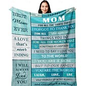 abordables Couvertures et plaids-couverture fête des mères, une lettre à maman, cadeau fête des mères, couverture douce et confortable, cadeau parfait pour maman, motif floral ou cœur, chaud et confortable
