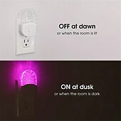 preiswerte Plug-in-Nachtlicht-Acrylförmiges LED-Nachtlicht, Dekoration für Wohnzimmer und Schlafzimmer, Licht mit Farbverlauf, Licht, Augenschutz ohne Flimmern, UK-US-EU-Netzstecker, 1 Stück