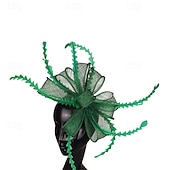 baratos Chapéus e Fascinators-Peça para Cabeça Sinamay Casamento Festa de Noite Elegante Casamento Com Boné Capacete Chapéu