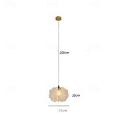 economico Luci a sospensione-20 cm Design Unico Lampada a sospensione Metallo Acrilico Galvanizzato Moderno 110-120V 220-240V