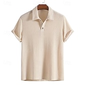 economico Camicie Popover da Uomo-Per uomo Camicia Camicia Estiva Camicia casual Camicia da Spiaggia Camicia con Bottoni Nero Bianco Rosso Borgogna Blu reale Manica Corta Semplice Colletto a Camicia Vacanza Camicia hawaiana