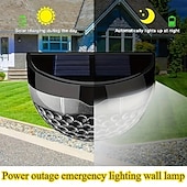 economico Applique per esterni-4 pezzi luce da parete solare impermeabile per esterni cortile giardino recinzione scala parete balcone recinzione illuminazione luce bianca luce calda radiante