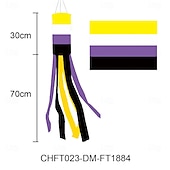 cheap Garden Flags, Banner-June Pride Month Rainbow Column Windsock Flag Fly in Breeze Outdoor Hanging Colorful LGBT+ Parade Garden Decorative Flag with Rainbow Long Tails Happy Pride