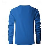 levne základní trička-Pánské Tričko s knoflíkem Tričko Waffle Henley košile Tričko Henley Dlouhý rukáv Henley Jaro Podzim Bez vzoru Módní Designové Základní Knoflíky Dovolená ulice Jdeme ven Černá Bílá Královská modř Top