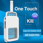 お買い得  電気蚊忌避剤-USB充電式電動蚊たたき – 充電式家庭用蚊殺しランプ、電気ショック付きハエ叩き