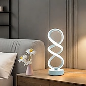 cheap Table Lamps-Modern Spiral LED Table Lamp Adjustable Brightness 3 Color Modes USB Powered Night Light for Bedroom Hall or Office Dormitory Decor Table Lamp