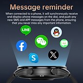 Недорогие Смарт-часы-696 G100 Умные часы 1.43 дюймовый Смарт Часы Bluetooth Педометр Напоминание о звонке Датчик для отслеживания сна Совместим с Android iOS Мужчины Хендс-фри звонки Напоминание о сообщении IPX-0