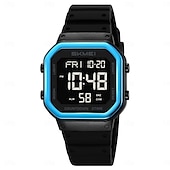 cheap Digital Watches-SKMEI Ins Wind Square Multi functional Waterproof Electronic Watch for Male and Female Students