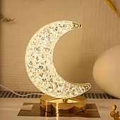 economico Lampade da tavolo-lampada da tavolo a led a forma di stella di cristallo dimmerabile ricaricabile touch dimmerabile luce notturna con 3 colori illuminazione camera da letto soggiorno natale decorazione della casa
