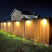 Недорогие Уличные светильники-5 шт. наружный солнечный светильник для террасы, балкона, двора, ступеней, садовой дорожки, ограждения, освещение для свадьбы, фестиваля, вечеринки, кемпинга, теплый белый цветной свет