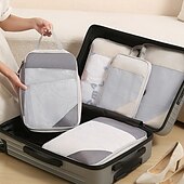 cheap Luggage &amp; Travel Storage-Compression Packing Cubes for Travel Luggage Storage and Backpack Organizer Space Savers, 7-Piece Set for Digital, Toiletry, Makeup, Clothes, Shoes, Travel Bags