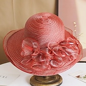 abordables Fascinadores &amp; Sombreros-Elegante Retro Antiguo derby Tocados Sombreros Sombrero de iglesia Dama Aristócrata Disfraz Mujer día de San Valentín derby Fiesta de Boda Pañuelo Adulto Sombrero Primavera verano