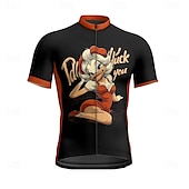 ieftine Tricouri pentru bărbați-Bărbați Jersey de ciclism Manșon scurt Bicicletă Tricou Tee Jerseu cu 3 buzunare spate Ciclism montan Respirabil Uscare rapidă Proiectare anatomică Wicking Roz Închis Negru Alb Animal Desene Animate