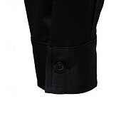 economico camicia da uomo con bottoni-Per uomo Camicia Camicia estiva Maglietta informale Camicia da spiaggia Camicia con bottoni Nero Bianco Manica lunga Floreale Bavero Da mare Hawaiano Con ricami Abbigliamento Poliestere Di tendenza