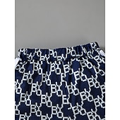 voordelige Sets-2-delig Peuter Jongens T-shirt &amp; shorts Kleding Grafisch Geometrisch Korte mouw Lapwerk Set School Modieus Dagelijks Zomer 4-7 jaar Wit