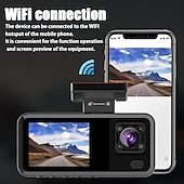 abordables Cámaras de visión trasera para coche-DVR para coche, grabadora para coche, cámara para coche de 1080p, cámara delantera y trasera para coche, grabadora para coche con visión nocturna, modo de estacionamiento las 24 horas