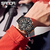 abordables Relojes digitales-SANDA Hombre Reloj Digital Esfera Grande Al Aire Libre Deportes Moda Luminoso Despertador Calendario Cronógrafo Silicona Reloj