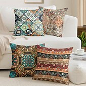 billiga boho stil-Mandala bohemisk dekorativ kuddöverdrag 1 styck mjukt fyrkantigt soffkuddcase kuddfodral för sovrum vardagsrum soffa stol