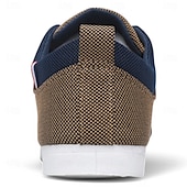 abordables Baskets-Baskets décontractées bicolores en nylon pour hommes avec design à lacets et emblème - des chaussures élégantes pour un usage quotidien
