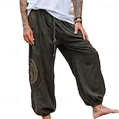 cheap Bottoms-Retro Vintage Medieval Renaissance Pirate Pants Pirate Viking Solid Color Men&#039;s Pirate Halloween Carnival Vacation Casual Daily LARP Adults&#039; Pants Spring &amp; Summer