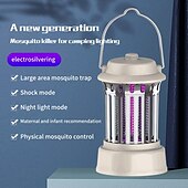 voordelige Elektrische vliegenmepper-tweekleurige camping elektrische muggenlamp draagbare sfeerlamp 1200 mAh