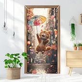 billiga Dörröverdrag-Rolig djur dansande dörrdekorationer dörröverdrag dörrgobeläng dörrgardin dekoration bakgrund inomhus/utomhus dörrbanner för främre dörr bondgård