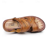preiswerte Urlaubsandalen-Herrensandalen mit geprägten Details und gepolstertem Fußbett, ideal für lässige Outdoor-Aktivitäten