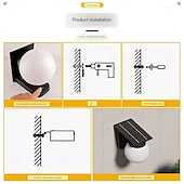 voordelige Wandverlichting buiten-1 st. zonne-buitenlamp wandlamp binnenplaats balkon decoratie buiten waterdichte patio lamp huis tuin lay-out hek omgevingslicht
