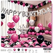 cheap Birthday Party Supplies-Birthday Party Scene Decoration Set - Multicolor Balloons with &#039;Happy Birthday&#039; Balloons Banner