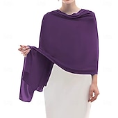 cheap Shawls-Women's Wrap Elegant Sleeveless Chiffon Wedding Wraps With Pure Color For Party Spring &amp; Summer