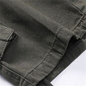 economico Classico-Per uomo Pantaloncini cargo Shorts Pantaloncini Estivi Multi-tasche Tasca con Patta Semplice Comodità Indossabile Lunghezza al ginocchio All&#039;aperto Sport Quotidiano Moda Casual Nero Giallo