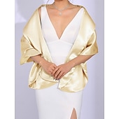 billige bryllup gjesteomslag-Sjal til kvinner Elegant Ermeløs Polyester Bryllup Wrap Med Ren Farge Til Fest Vår sommer