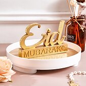 cheap Statues-Ramadan Letter Decoration Figurine, Resin Antique-Style Craft, Muslim Festival Celebration Gift, Perfect for Eid al-Fitr &amp; Eid al-Adha, Cute Gift for Parties, Gatherings, and Home Decor