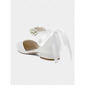 baratos Formal-salto alto fino com renda de strass branco – elegantes sapatos de salto alto para casamento nupcial para mulheres