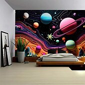 billiga Planet Tapestry-Planet Landskap Hängande Tapestry Väggkonst Stort Tapestry Murals Dekor Fotografi Bakgrundsduk Gardin Hem Sovrum Vardagsrumsinredning