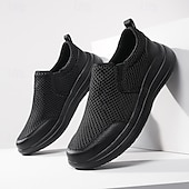 billiga Slip-ons och loafers till herrar-moderna slip-on-sneakers för män, grå mesh med elastisk slingring, snygga och bekväma urbana skor
