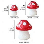 cheap Vases &amp; Basket-Red Mushroom Shaped Flower Vase with White Dots, Colorful Resin Tabletop Planter, Decorative Hydroponic Vase for Home, Hotel, and Restaurant Decor
