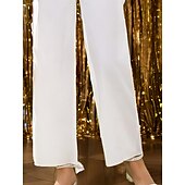 cheap Sets-Kids Girls&#039; Overall &amp; Jumpsuit Solid Color Fashion Lace School 7-13 Years Summer White