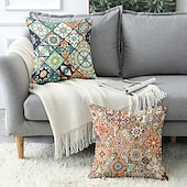 billiga boho stil-Mandala bohemisk dekorativ kuddöverdrag 1 styck mjukt fyrkantigt soffkuddcase kuddfodral för sovrum vardagsrum soffa stol