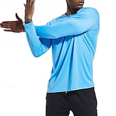 economico magliette di base-Per uomo Maglietta Camicia a Maniche Lunghe Manica Lunga Girocollo Estate Primavera Semplice Moda Designer Essenziale Classico Vacanza Streetwear Uscire Nero Bianco Azzurro cielo Maglietta Top per